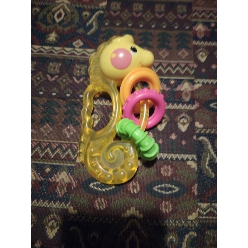 RARE Fisher-Price Ocean Wonders Seahorse Baby Infant Toy Rattle 2005 Mattel Sea